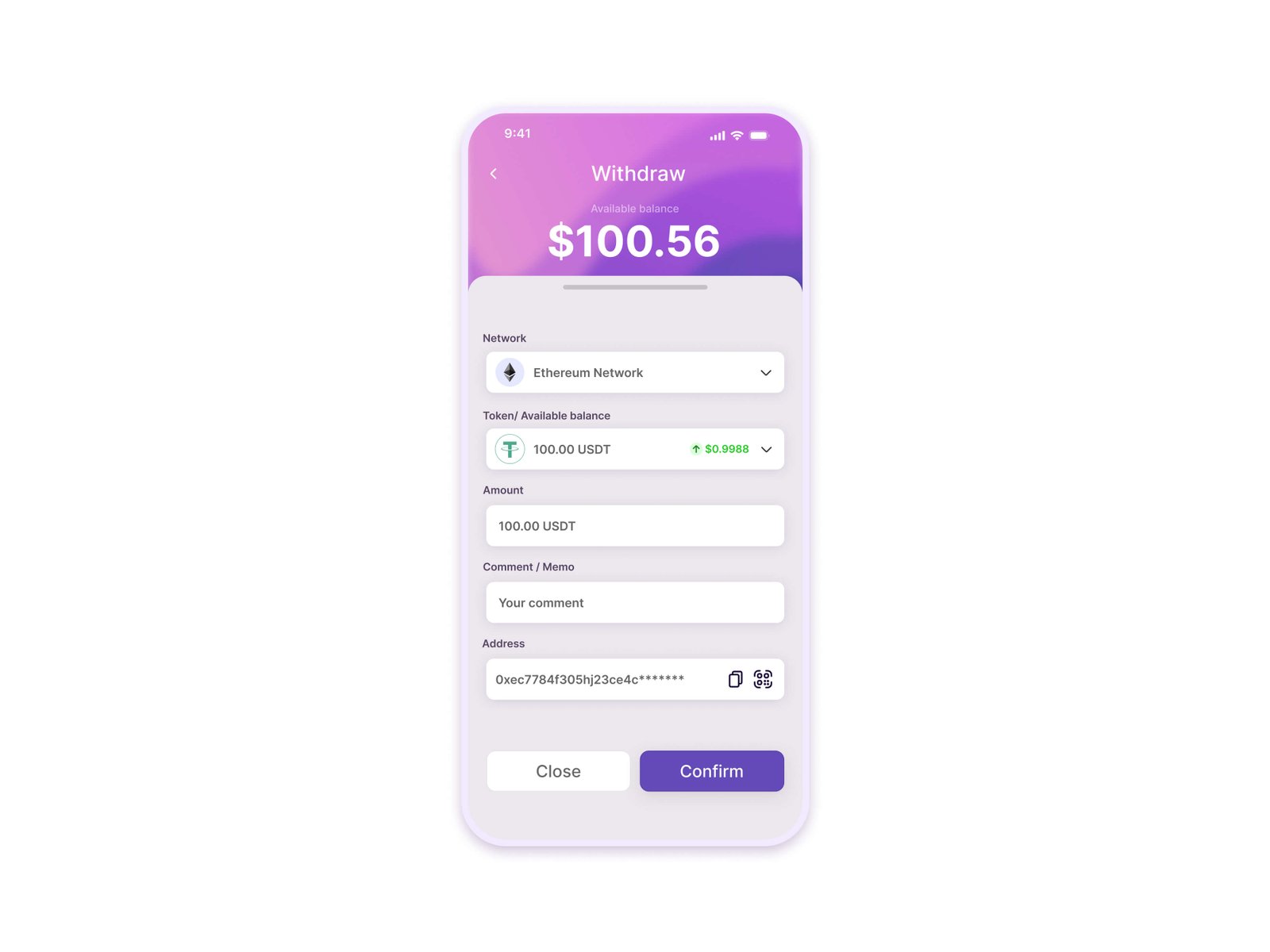 Cryto Trading App screen 3